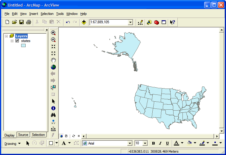 screenshot of states