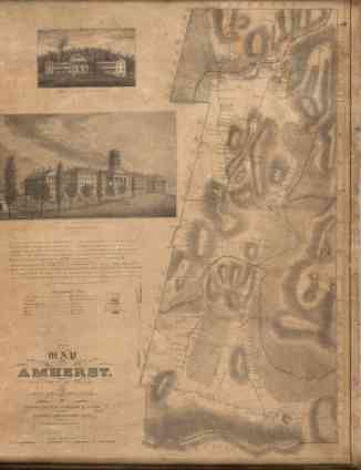 Map of Amherst, MA in 1833