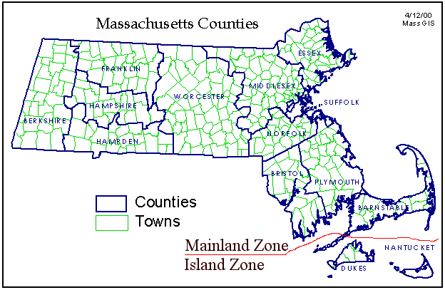Massuchetts Counties and Towns