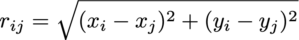 Euclidean distance sqrt(r^2 + y^2)